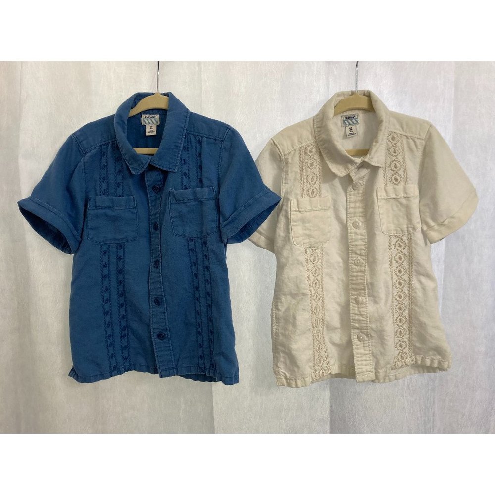 TWO Old Navy Guayabera shirts
